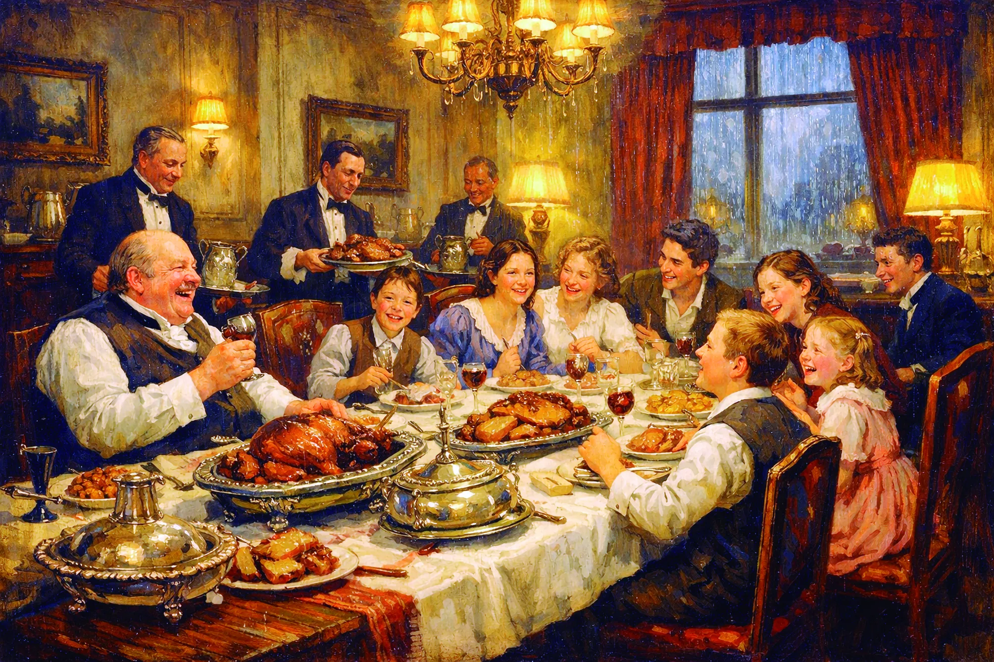 Ambiente familiar na velha Europa